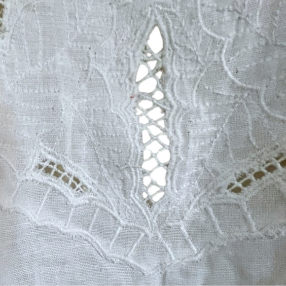 Free People Cool Nights Cardi Ivory White Eyelet Lace Cutout Cardigan Cover Up - Picture 7 of 7